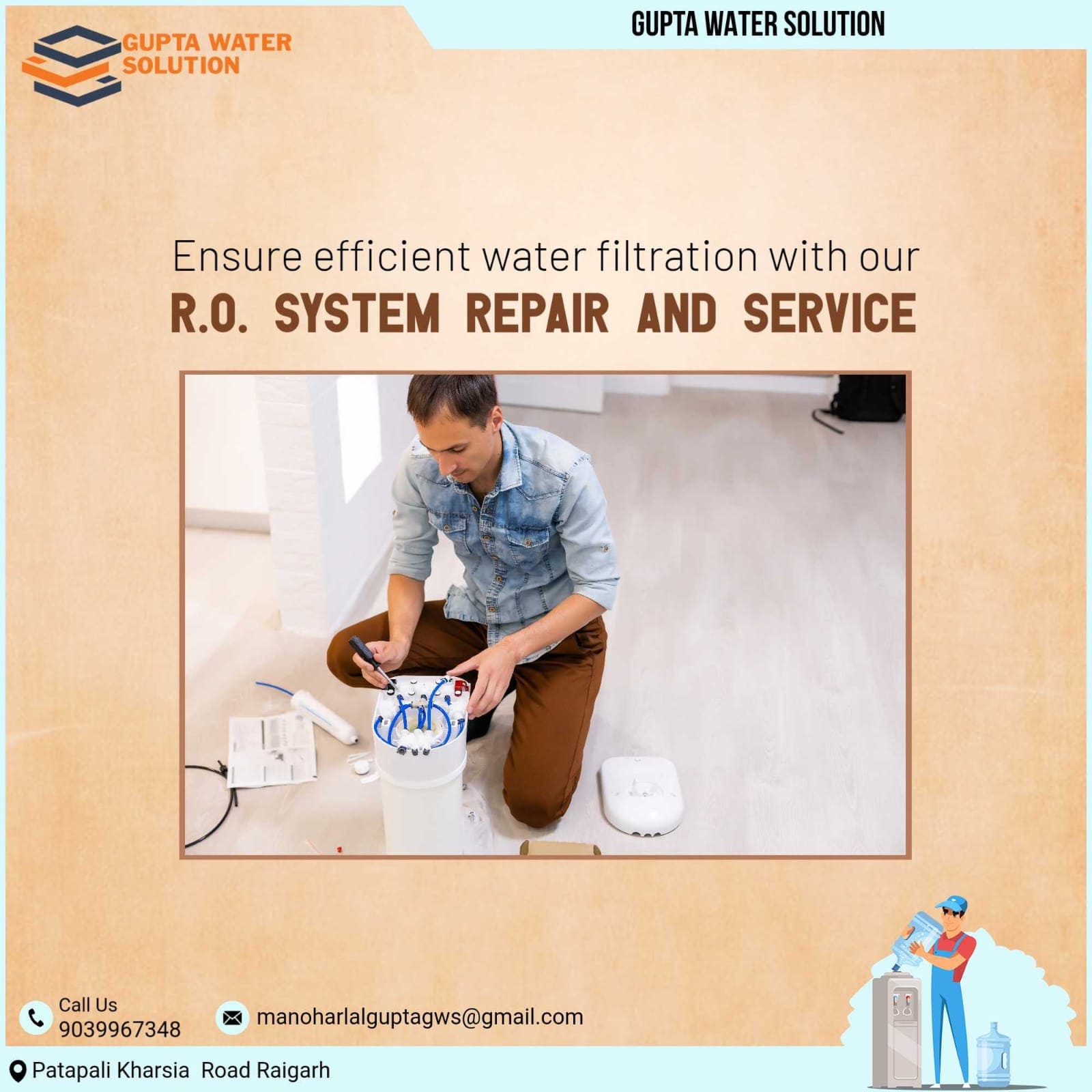 RO water purifier installation and servicing near my area.