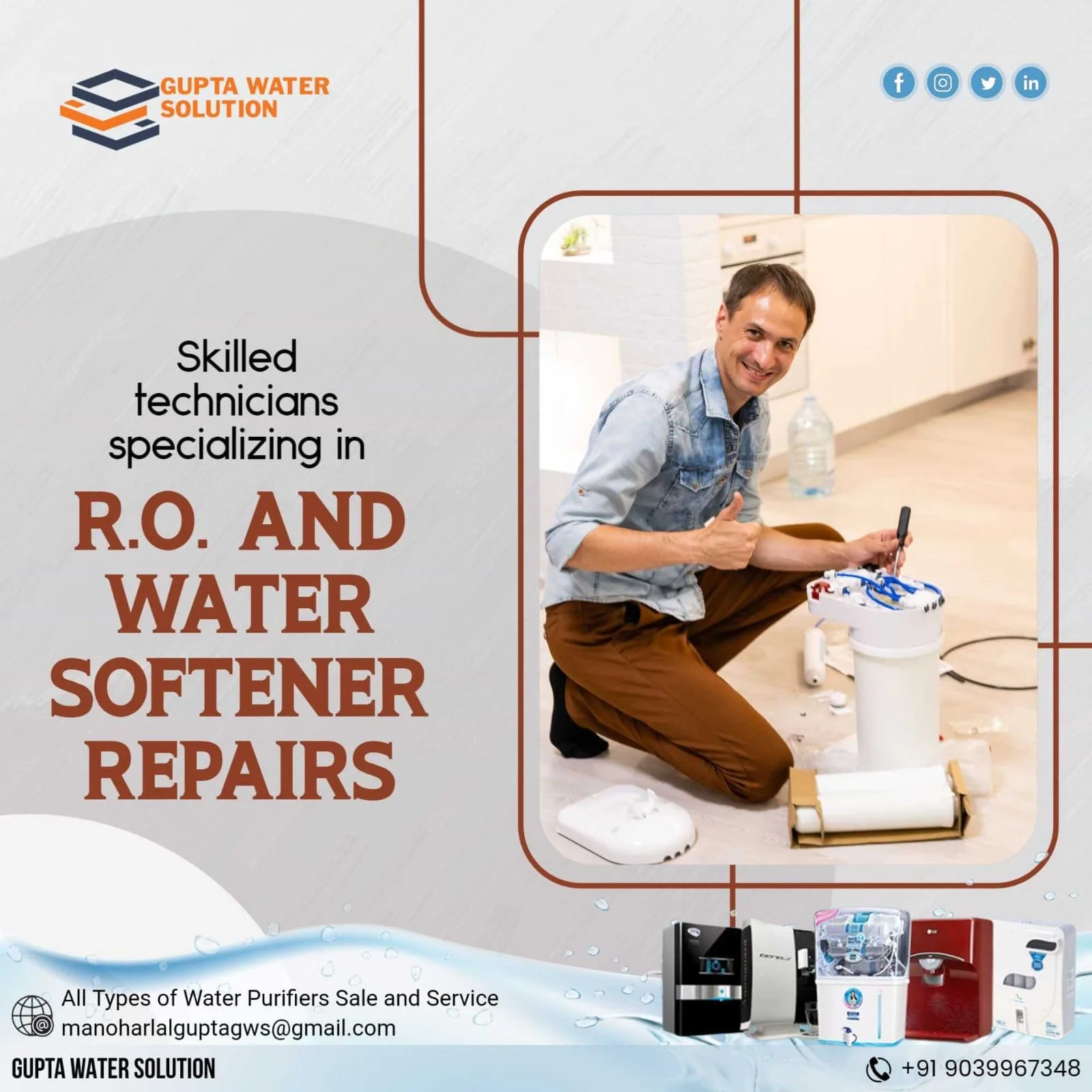 Expert water purifier installation and repair services near me.